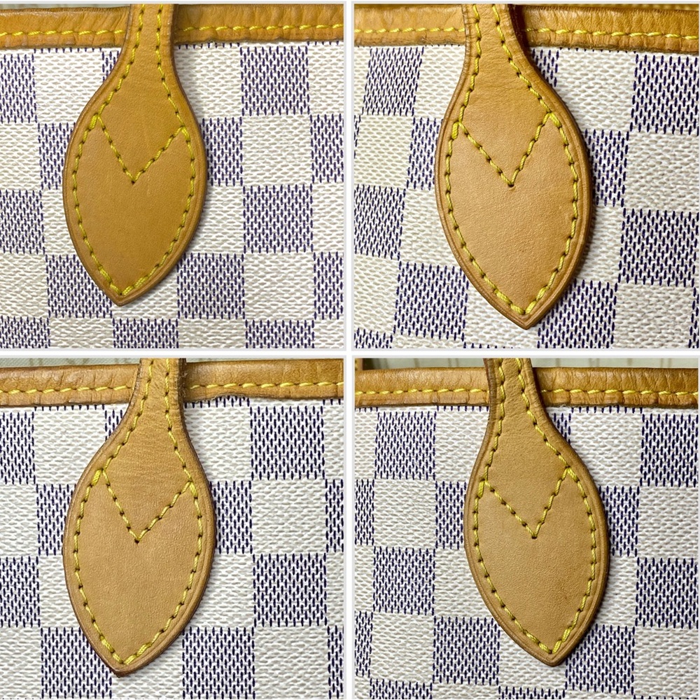 LOUIS VUITTON Damier Azur NEVERFULL GM LV DUST BAG, ORGANIZER, COA Authentic - Picture 17 of 17